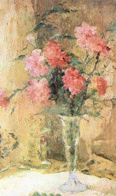 Sabiha Bozcalı,"Flowers", oil on canvas, 40cmx60cm