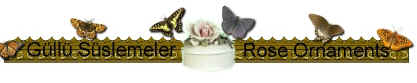 Porcelain Rose Ornaments