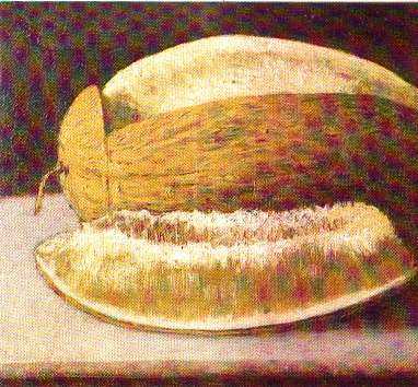 Sugar Ahmet Pasha, "Still-Life With Melon", oil on canvas, 46cmx32cm